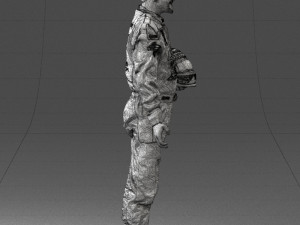 man in motorcycle clothes 0276 3d print ready Model Cetak 3D