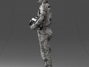 man in motorcycle clothes 0276 3d print ready Model Cetak 3D