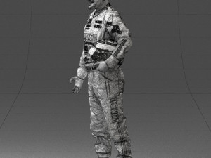man in motorcycle clothes 0276 3d print ready Model Cetak 3D