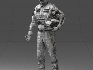 man in motorcycle clothes 0276 3d print ready Model Cetak 3D