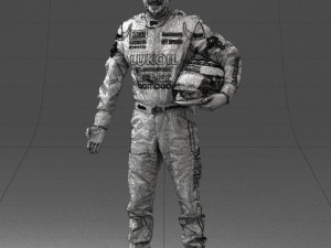 man in motorcycle clothes 0276 3d print ready Model Cetak 3D