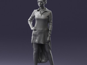 woman in black dress 0219 Modelo 3D