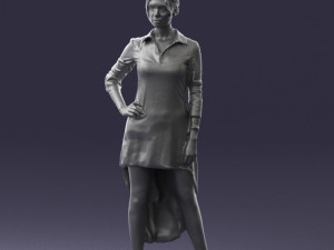 woman in black dress 0219 Modelo 3D