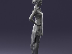 woman in black dress 0219 Modelo 3D