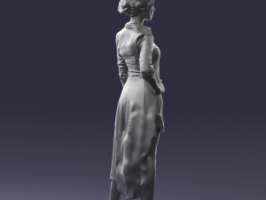 woman in black dress 0219 Modelo 3D