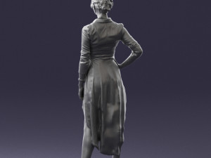 woman in black dress 0219 Modelo 3D