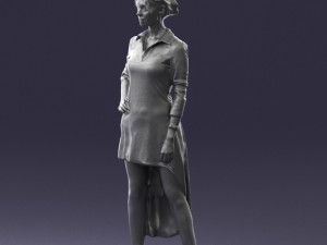 woman in black dress 0219 Modelo 3D