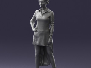 woman in black dress 0219 Modelo 3D