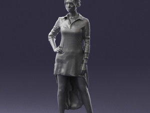 woman in black dress 0219 Modelo 3D