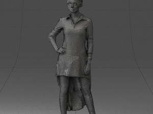 woman in black dress 0219 Modelo 3D