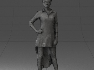 woman in black dress 0219 Modelo 3D