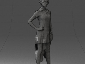 woman in black dress 0219 Modelo 3D
