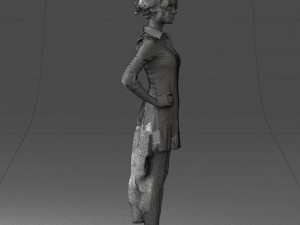 woman in black dress 0219 Modelo 3D