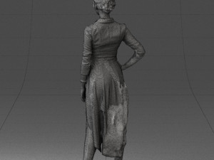 woman in black dress 0219 Modelo 3D