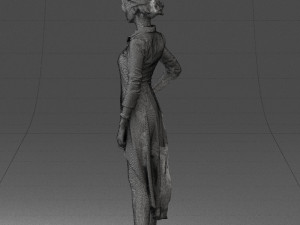 woman in black dress 0219 Modelo 3D