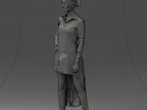 woman in black dress 0219 Modelo 3D