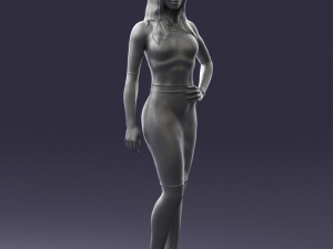 woman in white dress0221 3d print ready Modello di stampa 3D