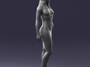 woman in white dress0221 3d print ready Modello di stampa 3D