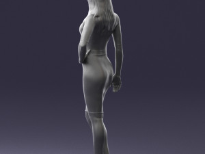 woman in white dress0221 3d print ready Modello di stampa 3D