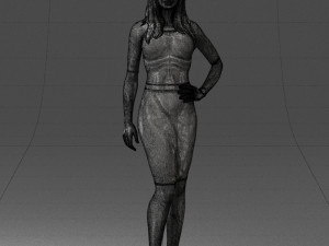 woman in white dress0221 3d print ready Modello di stampa 3D
