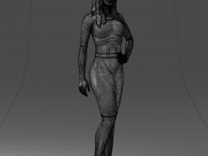 woman in white dress0221 3d print ready Modello di stampa 3D