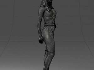 woman in white dress0221 3d print ready Modello di stampa 3D
