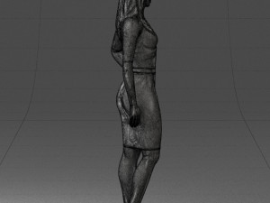 woman in white dress0221 3d print ready Modello di stampa 3D