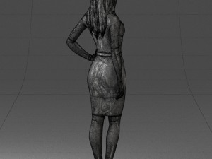 woman in white dress0221 3d print ready Modello di stampa 3D