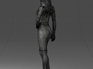 woman in white dress0221 3d print ready Modello di stampa 3D