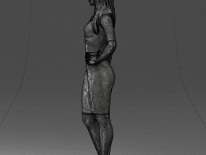 woman in white dress0221 3d print ready Modello di stampa 3D