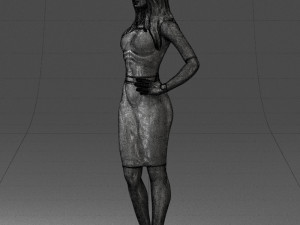 woman in white dress0221 3d print ready Modello di stampa 3D