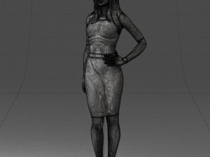 woman in white dress0221 3d print ready Modello di stampa 3D