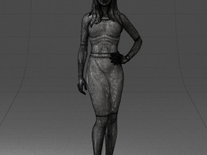 woman in white dress0221 3d print ready Modello di stampa 3D