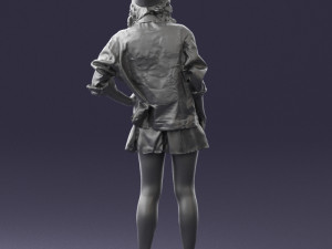 woman in pose 0225 3D Model