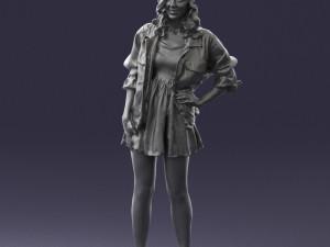 woman in pose 0225 3D Model