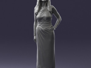 woman in pink dress 0228 3d print ready 3D Print Model