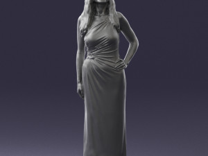 woman in pink dress 0228 3d print ready 3D Print Model
