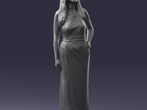 woman in pink dress 0228 3d print ready 3D Print Model