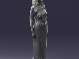 woman in pink dress 0228 3d print ready 3D Print Model
