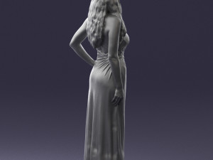 woman in pink dress 0228 3d print ready 3D Print Model