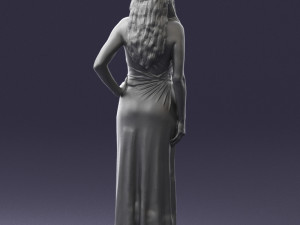 woman in pink dress 0228 3d print ready 3D Print Model
