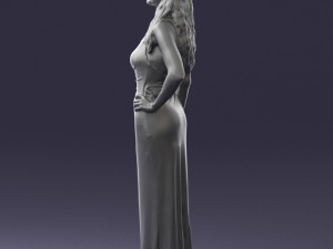 woman in pink dress 0228 3d print ready 3D Print Model
