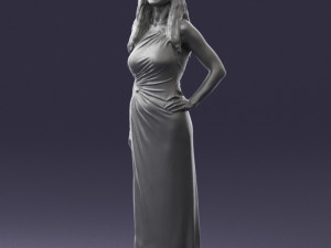 woman in pink dress 0228 3d print ready 3D Print Model