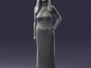 woman in pink dress 0228 3d print ready 3D Print Model