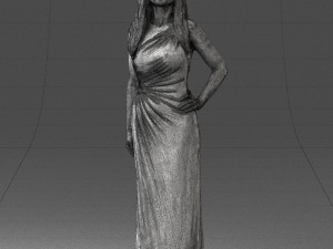 woman in pink dress 0228 3d print ready 3D Print Model