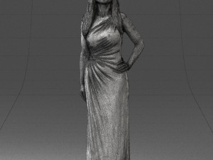 woman in pink dress 0228 3d print ready 3D Print Model
