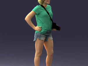 000565 Female Photographer with Camera Casual Woman Character 3d print 3D Print Model