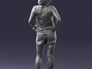 000565 Female Photographer with Camera Casual Woman Character 3d print 3D Print Model
