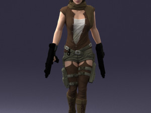 woman with 0231 Modelo 3D