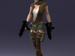 woman with 0231 Modelo 3D